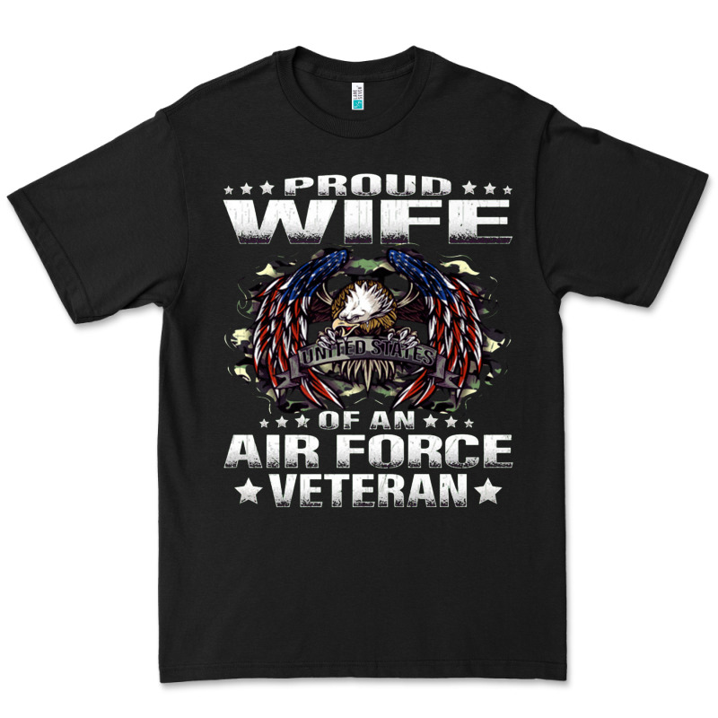 Proud Wife Of An Air Force Veteran Military Vet Spouse Gifts Premium M Premium Tee by Craftify | Teevron
