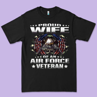 Proud Wife Of An Air Force Veteran Military Vet Spouse Gifts Premium M Premium Tee Designed By Craftify