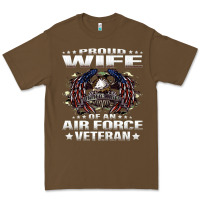 Cacao proud wife of an air force veteran military vet spouse gifts premium m Premium Tee - Craftify