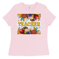 Bubblegum Pink Teacher Ladies Tee - LillyAllenDesigns