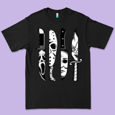 Knives Horror Movie Friday Halloween Horror Goth Evil T Shirt Premium Tee Designed By Inspiradesign