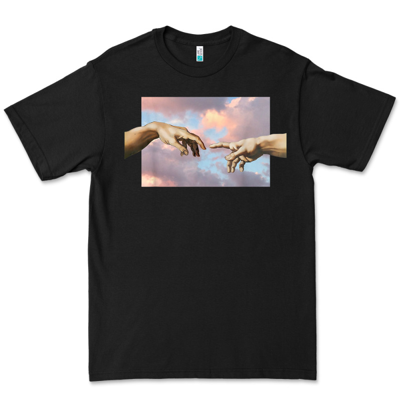 Creation Of Adam Hands Aesthetic T Shirt Premium Tee by InspiraDesign | Teevron