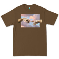 Cacao creation of adam hands aesthetic t shirt Premium Tee - InspiraDesign