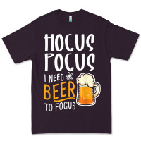 Plum Hocus Pocus I Need Beer To Focus Funny Halloween Witch 1 Premium Tee - InspiraDesign