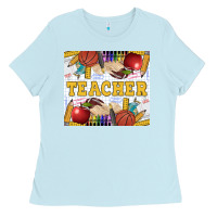 Baby Blue Teacher Ladies Tee - LillyAllenDesigns