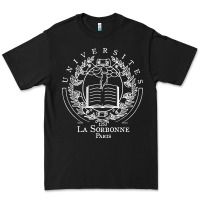 Black Universite Paris La Sorbonne Premium Tee - InspiraDesign