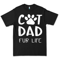 Black funny cat dad fathers day gift shirt fur life cat tee Premium Tee - InspiraDesign