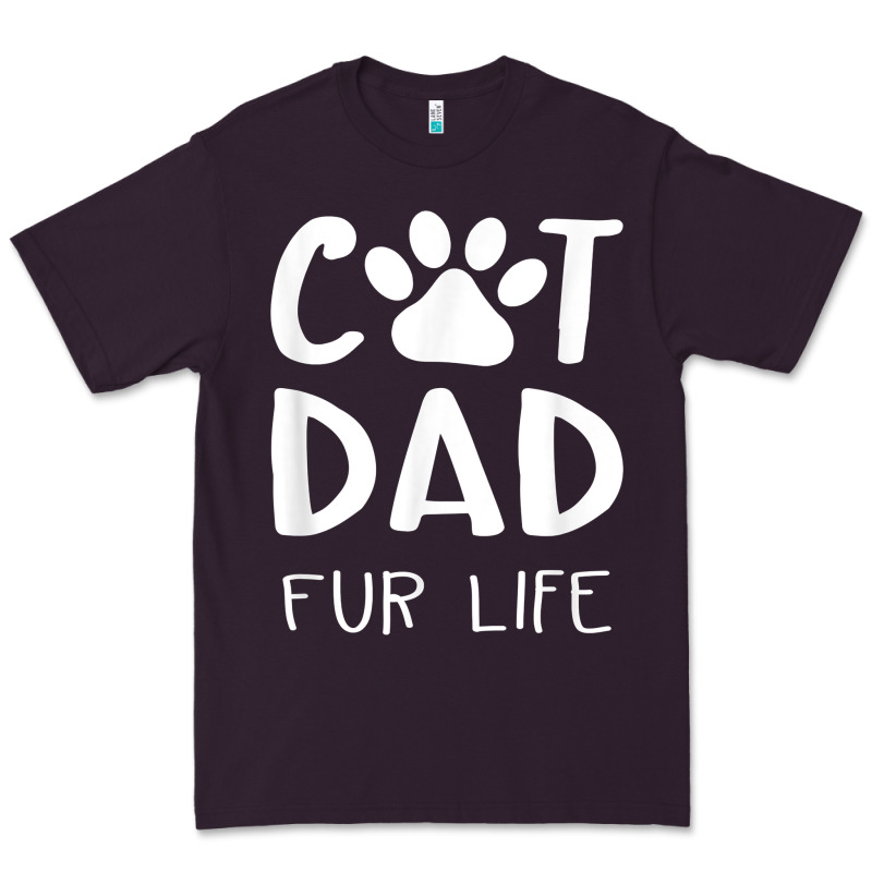 Funny Cat Dad Fathers Day Gift Shirt Fur Life Cat Tee Premium Tee by InspiraDesign | Teevron