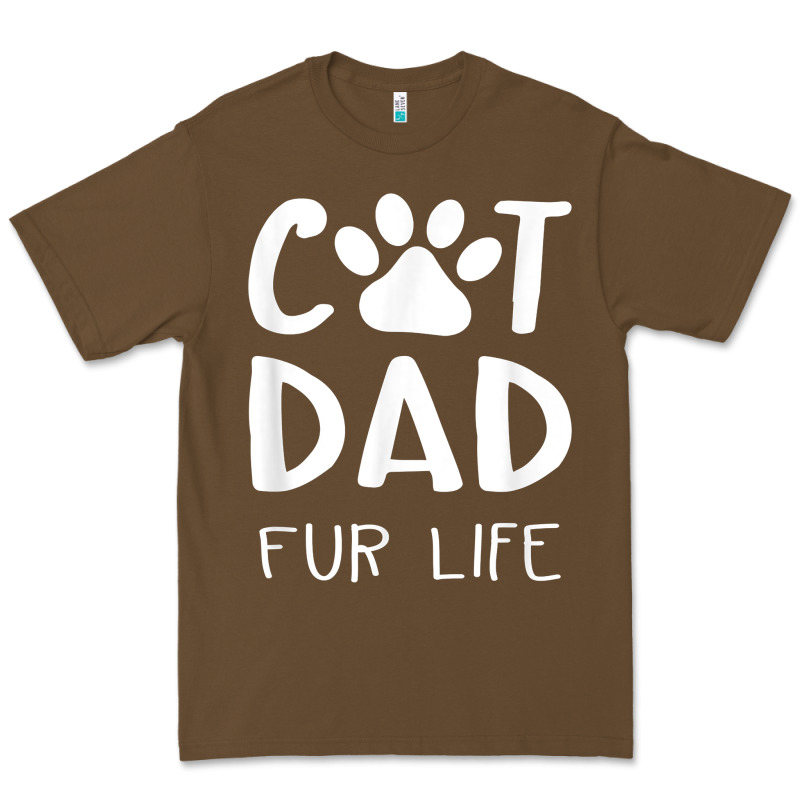 Funny Cat Dad Fathers Day Gift Shirt Fur Life Cat Tee Premium Tee by InspiraDesign | Teevron