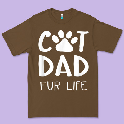 Funny Cat Dad Fathers Day Gift Shirt Fur Life Cat Tee Premium Tee Designed By Inspiradesign
