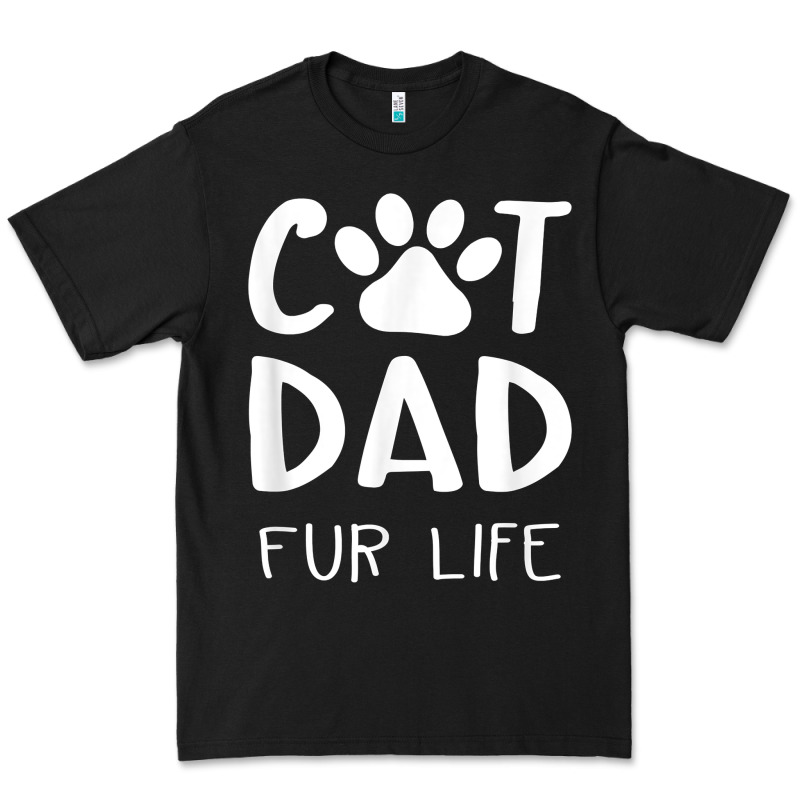 Funny Cat Dad Fathers Day Gift Shirt Fur Life Cat Tee Premium Tee by InspiraDesign | Teevron