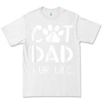 White funny cat dad fathers day gift shirt fur life cat tee Premium Tee - InspiraDesign