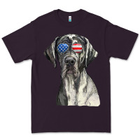 Plum great dane sunglasses american usa flag 4th of july fourth t shirt Premium Tee - InspiraDesign