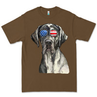 Cacao great dane sunglasses american usa flag 4th of july fourth t shirt Premium Tee - InspiraDesign