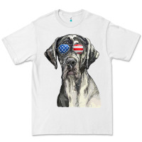White great dane sunglasses american usa flag 4th of july fourth t shirt Premium Tee - InspiraDesign