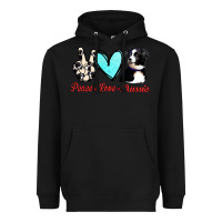 Black Peace Love Aussie Heavyweight Hoodie - Jasminsmagicworld