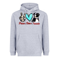 Heather Grey Peace Love Aussie Heavyweight Hoodie - Jasminsmagicworld