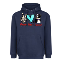 Navy Peace Love Aussie Heavyweight Hoodie - Jasminsmagicworld