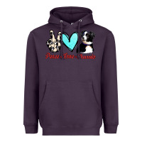 Plum Peace Love Aussie Heavyweight Hoodie - Jasminsmagicworld