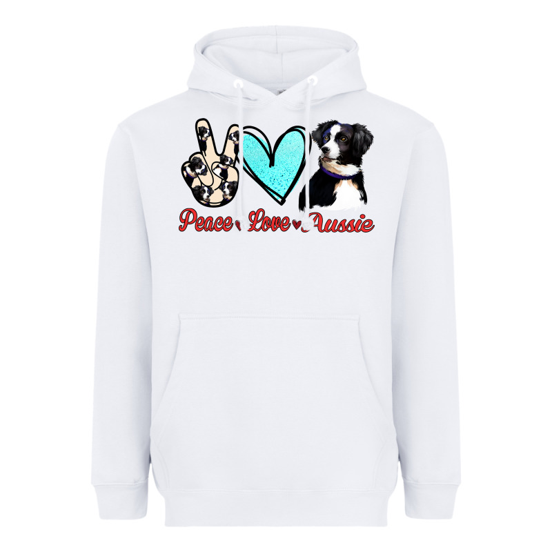 Peace Love Aussie Heavyweight Hoodie by Jasminsmagicworld | Teevron