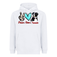 White Peace Love Aussie Heavyweight Hoodie - Jasminsmagicworld