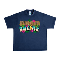Navy Summer Break Urban Heavy Tee - CowhideDigitalArt