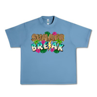 Pebble Blue Summer Break Urban Heavy Tee - CowhideDigitalArt