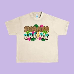 Summer Break Urban Heavy Tee Designed By Cowhidedigitalart