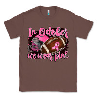 Chestnut in october we wear pink with football Classic Tee - BarkalooDesign