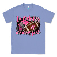 Colony Blue in october we wear pink with football Classic Tee - BarkalooDesign