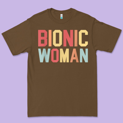 Bionic Woman Injury Accident Broken Hip Leg Arm Surgery T Shirt Premium Tee Designed By Inspiradesign