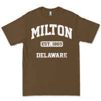 Cacao milton delaware de vintage state athletic style t shirt Premium Tee - InspiraDesign