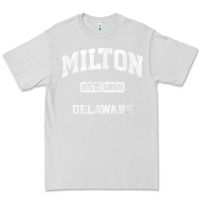 Dove Grey milton delaware de vintage state athletic style t shirt Premium Tee - InspiraDesign