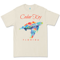 Bone Cedar Key Florida Watercolor Sea Turtle Sweatshirt Premium Tee - InspiraDesign