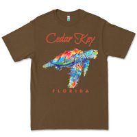 Cacao Cedar Key Florida Watercolor Sea Turtle Sweatshirt Premium Tee - InspiraDesign