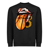 Black Basketball Tongue Heavyweight Sweatshirt - Jasminsmagicworld