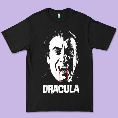 Dracula Vampire Classic Horror Flick White T Shirt Premium Tee Designed By Inspiradesign