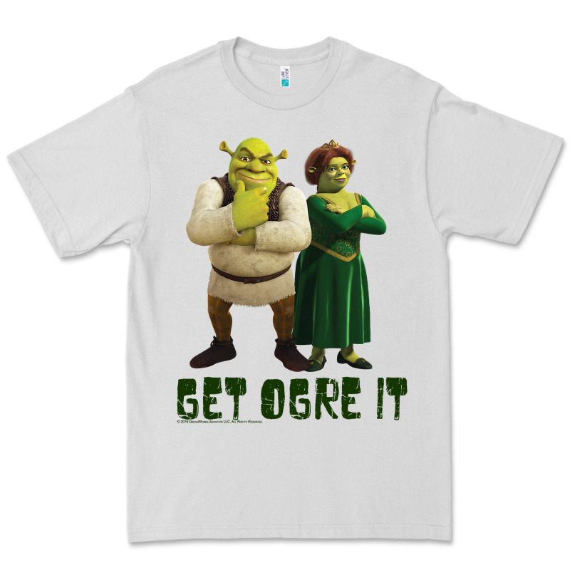 Shrek Fiona & Shrek Get Ogre It Text Poster Premium Tee by InspiraDesign | Teevron