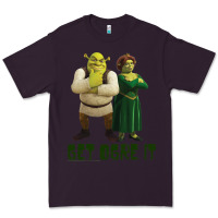 Plum Shrek Fiona & Shrek Get Ogre It Text Poster Premium Tee - InspiraDesign