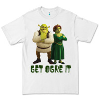 White Shrek Fiona & Shrek Get Ogre It Text Poster Premium Tee - InspiraDesign