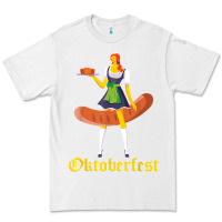 White barmaid oktoberfest funny german woman dirndl bratwurst t shirt Premium Tee - InspiraDesign