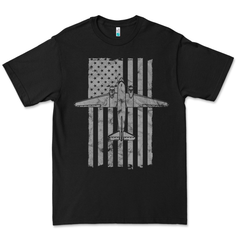 C-47 Skytrain Wwii Transport Airplane Vintage Flag Premium Tee by InspiraDesign | Teevron