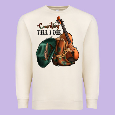 Country Till I Die Premium Sweatshirt Designed By Jasminsmagicworld