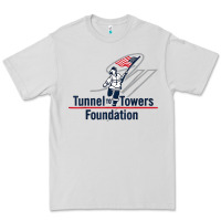 Dove Grey Tunnel To Towers F-oundation American Flag USA Flag Premium Tee - InspiraDesign