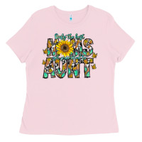 Bubblegum Pink only the best moms get promoted to aunt Ladies Tee - CowhideDigitalArt