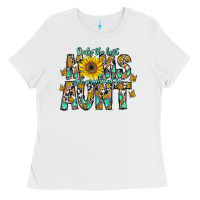 White only the best moms get promoted to aunt Ladies Tee - CowhideDigitalArt