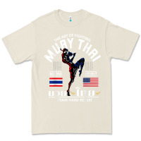 Bone thailand american flag muay thai boxing train hard repeat t shirt Premium Tee - InspiraDesign