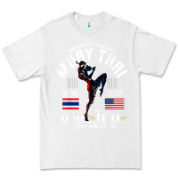 White thailand american flag muay thai boxing train hard repeat t shirt Premium Tee - InspiraDesign