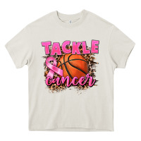 Cream Tackle Cancer Basketball Heavy Core Tee - FaDigitalArtStudio