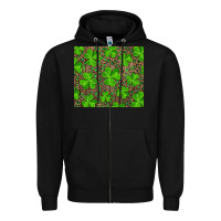 Black Saint Patricks Day Shamrock And Leopard Zipper Hoodie - RanaPortraitStore